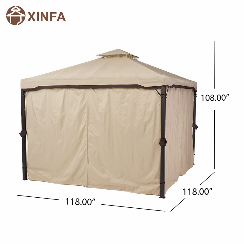 10 \\ 'x 10 \\' Блок -блок солнечный оттенок, водонепроницаемый палатка, наружная беседка с шторами