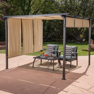 10 \\\\ \'x 10 \\\\\' Outdoor antlectable pergola -беседка Home Home Dione Outdoor Steel Rade, Brown