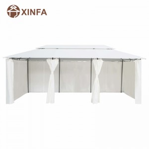 Роскошная садовая навесная крышка на заднем дворе беседка на открытом воздухе с гнилой алюминиевой занавес