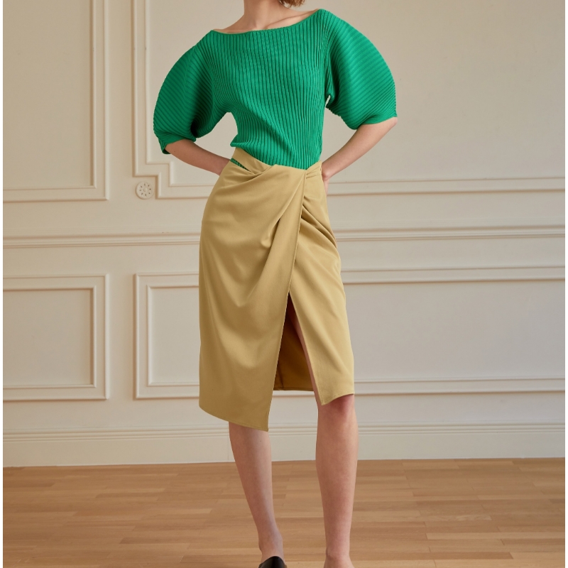 Французская плиссивная плиссированная юбка для плиссированной щетично