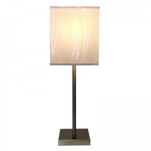 Простой стиль матовой никелевой настольной настольной настольной лампы с переключателем на/off Rocker в гостях