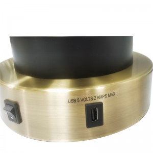 Пользовательские ночи и лампа с антикварной латуниной и черной отделкой, выключатель на/off Rocker, удобная розетка и порт зарядки USB ...