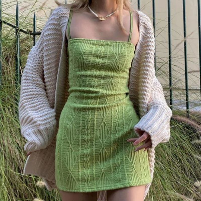 Одежда моды вязание крючком хлопка летние женщины платье свитер