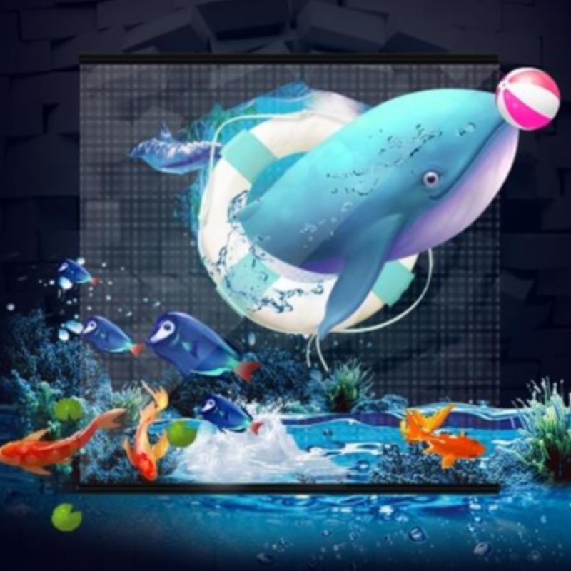 Краткое введение в прозрачный голографический светодиодный экран