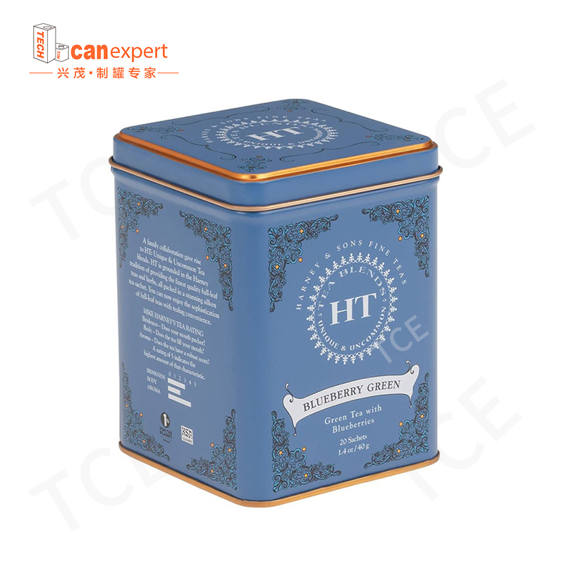 TCE- Новый дизайн квадратный чай олова банка высокого качества металлической чай