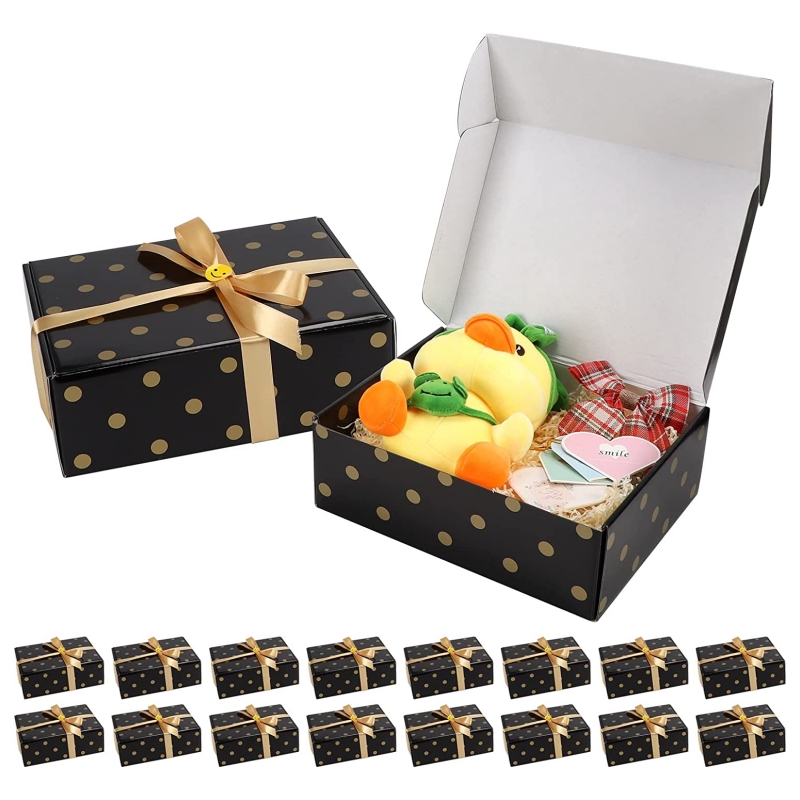 Индивидуальная черная и золотая подарочная коробка картонной коробки