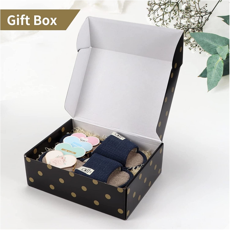 Индивидуальная черная и золотая подарочная коробка картонной коробки