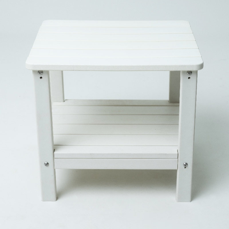 Наружный боковой стол с белым цветом