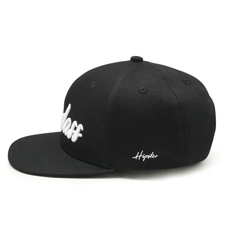 OEM Design Flat Brim 6 Panel Custom 3D -вышивка логотип Hip Hop Cap Snapback Hat для мужчин