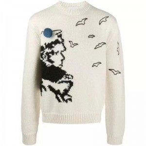 Пользовательские зимние производства повседневные вязаные жаккардовые свитера для человека