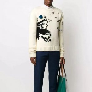 Пользовательские зимние производства повседневные вязаные жаккардовые свитера для человека