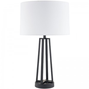 Dark Bronze Nightssand Light с выключателем Rocker on/off, удобной розеткой и USB -зарядным портом в гостинице в отеле.