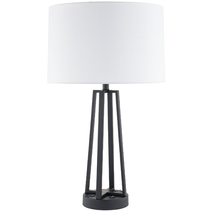 Dark Bronze Nightssand Light с выключателем Rocker on/off, удобной розеткой и USB -зарядным портом в гостинице в отеле.