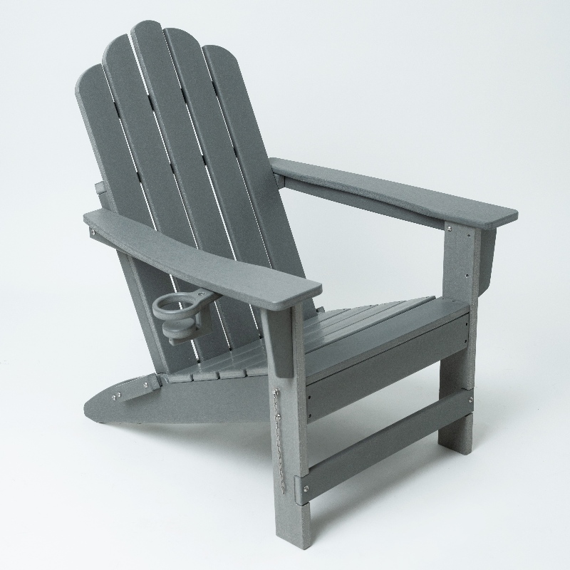 Открытая мебель HDPE Adirondack кресло с серым