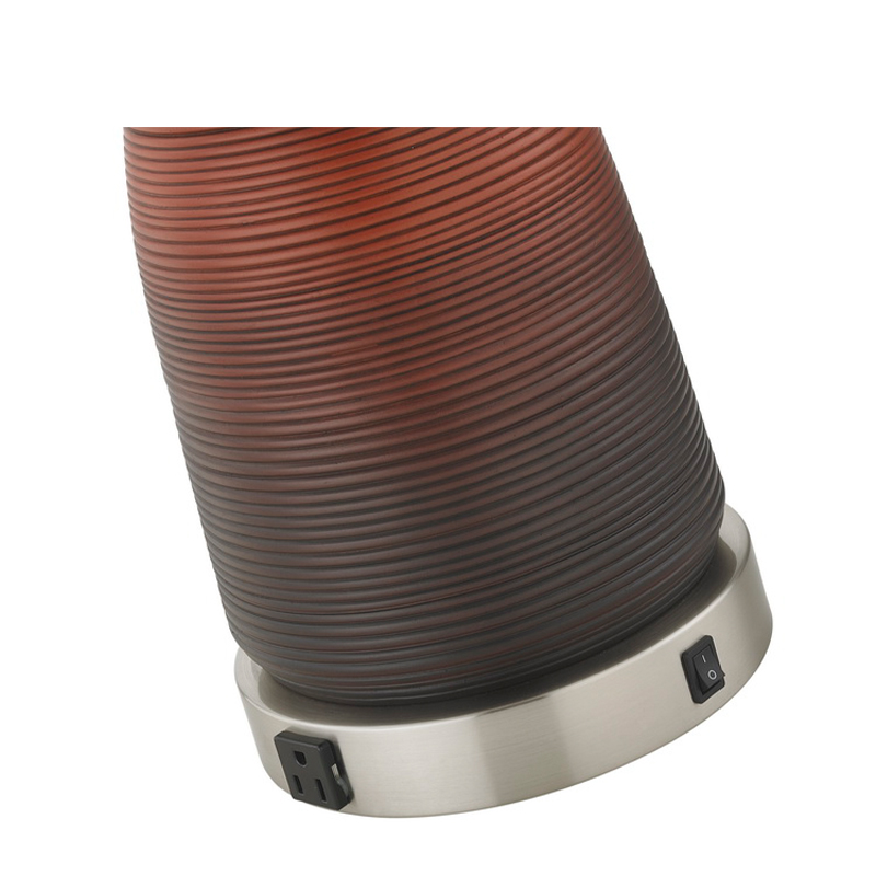 Настольная лампа отеля с янтарной градиентной смолой и выключатель на/off Rocker, два удобных магазина в гостинице в отеле