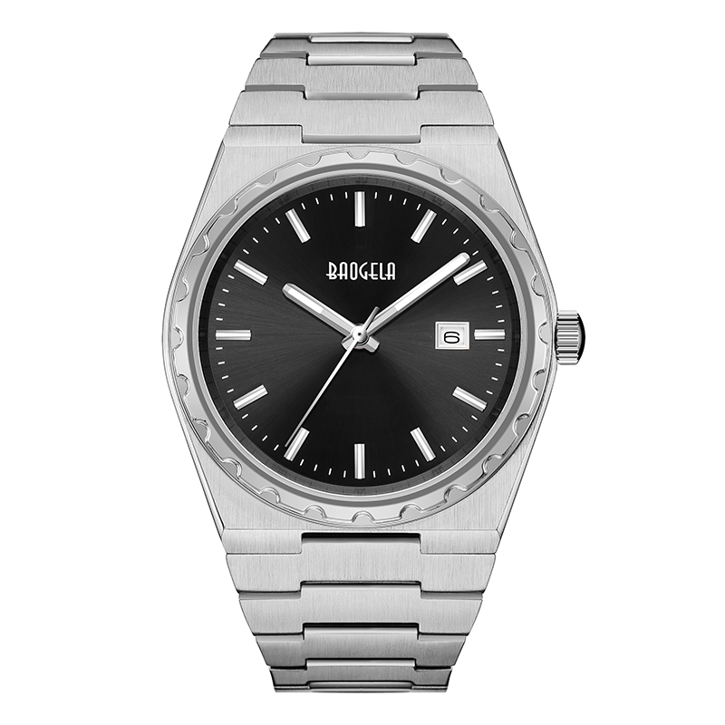 Baogela 40 -мм бренд All Gold Stainless Steel Men ~ Наручительные. Классический бизнес 50 м.