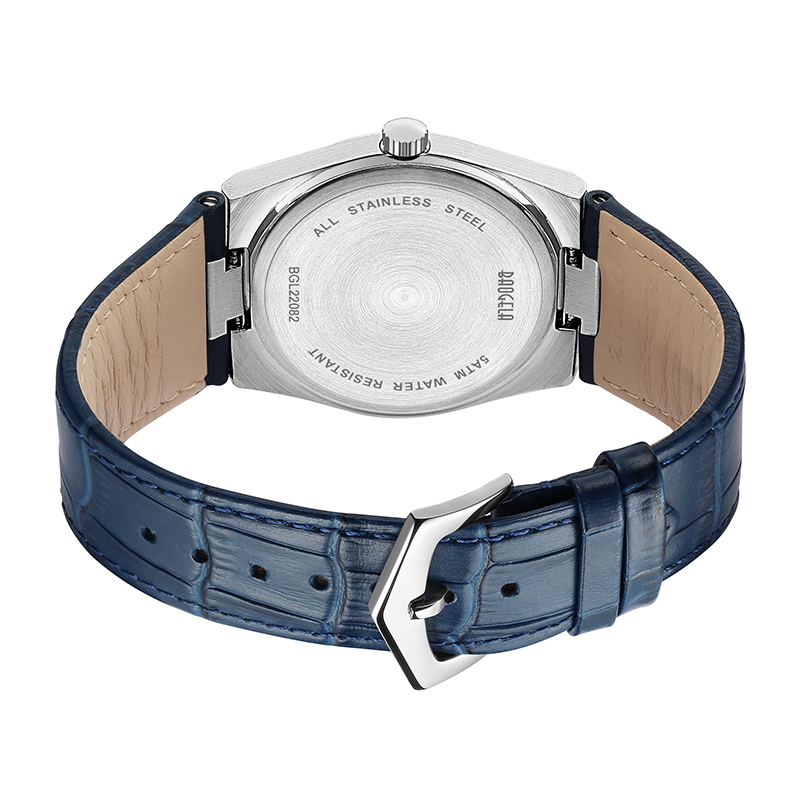 Baogela 40 мм мужские бизнес -часы Quartz Sport Casual подлинные кожаные наручные часы 50 ТМ водонепроницаемые мужские часы Relogio Masculino 22802