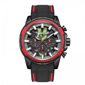 Baogela Новые часы мужчины из нержавеющей резины Blue Watch для роскошных водонепроницаемых хронографов.