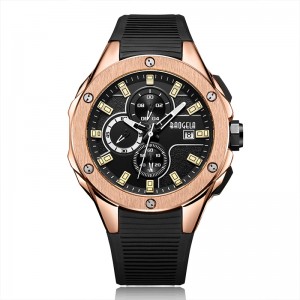 Baogela Luxury Brand Men Silicone Sports Watch Watch Army Army Watch Man Хронограф Кварц наручные часы Relogio Masculino Rose 22608