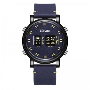 Baogela Fashion Men ~ Roller Design Design Clock Men Quartz Wath