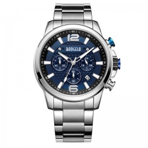 Baogela Watches for Men New Chronograph Quartz Watch Роскошные наручные часы из нержавеющей стали Relogios Masculino чaSы mumжskie 22706