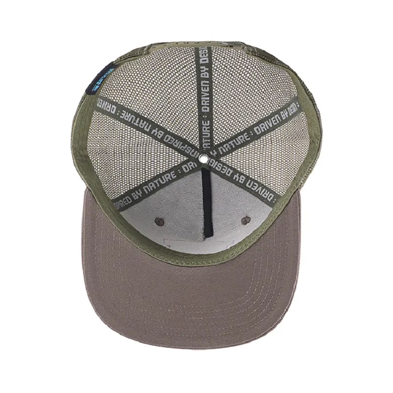 Популярная модная плоская сетчатая шляпа серая вышивка 5 панель пластиковая крышка грузовиков и шляпа