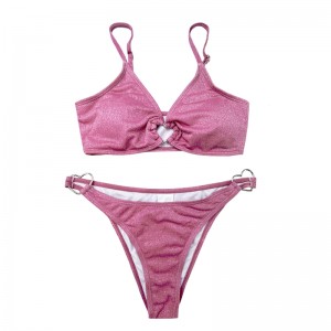 Металлическое кольцо с твердым цветом купальники