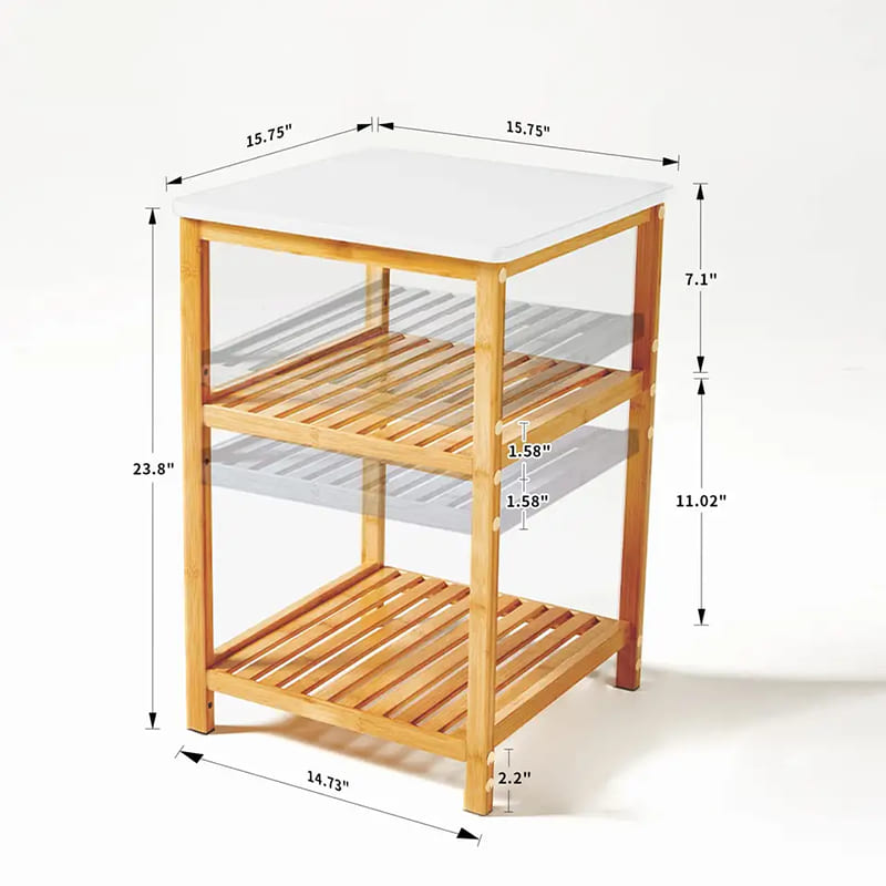 3 уровня бамбуковой деревянный кроватный кроватный туалет