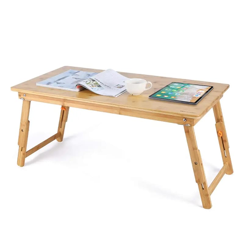 Бамбуковый столик большого размера напольный столик для стола для завтрака поднос с складывающими ногами Регулируемый низкий кофейный столик