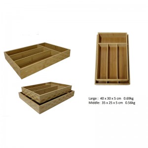 Бамбуковый организатор столовых приборов