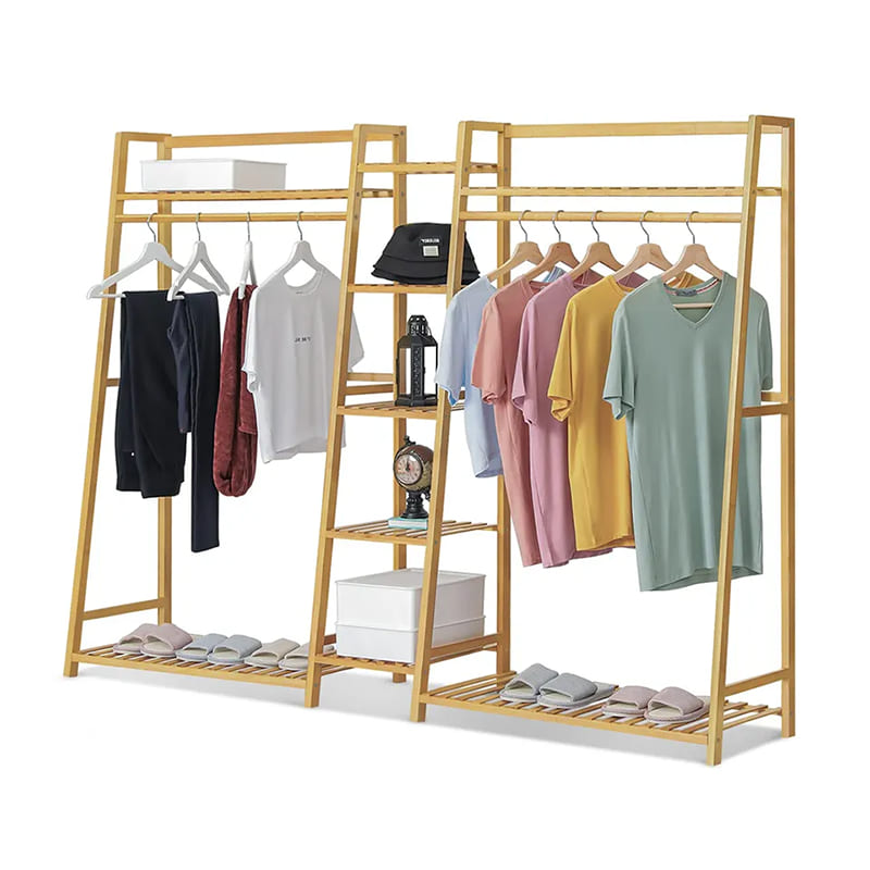 Трапезиидальная независимая одежда для одежды бамбуковой шкаф Организатор одежды