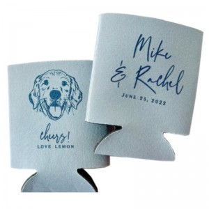 Оптовая индивидуальная пена кулера -хладнокровие пивной банки с изолированной каштановой рукавом Slim Cheap 3 4 5 мм 330 мл кулера с лого...