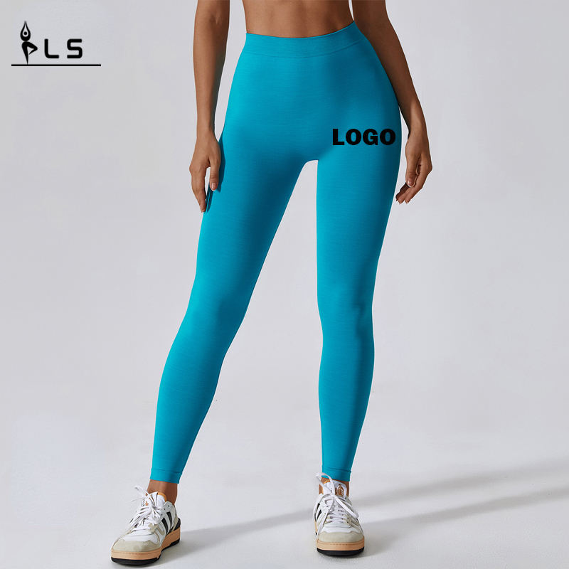 SC10115 Контроль женщин бесшовные йога -брюки. Фитнес -леггинсы v Нарезанные брюки высокого качества.