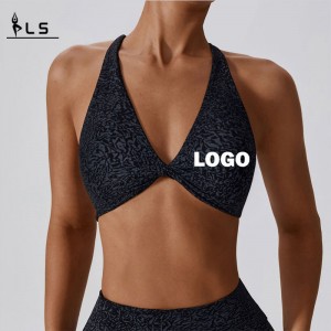 SC10166 Спортивный бюстгальтер для женщин Criss-Cross Back Back Back Open Back Back Dry Cool Comfort Sexy Sports Gymnastic Bra