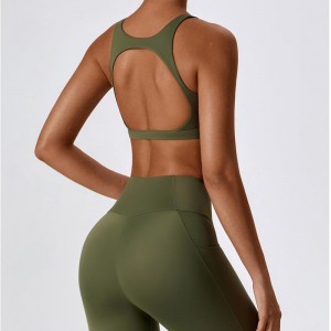 SC10169 Cress Back Yoga Sports Bra High Impact Padded Bra High Quare Women Trabout Sports Bra