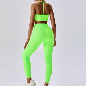 SC101610 Halter Sports Bra Ladies Halter Sect Cross Back Sports Bra для женщин логотип Женщины Тренировка спортивная бюстгальтер Оптовая йога Cro Cro