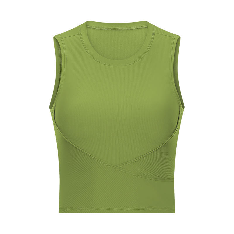 SC10254 Жилета спортивная одежда для тренировочной тренировки для йоги майки для женщины Ribed Badded йога -майки.