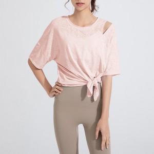 Футболка SC10262 Свободная повседневная фитнес-йога с коротким рукавом с коротким рукава