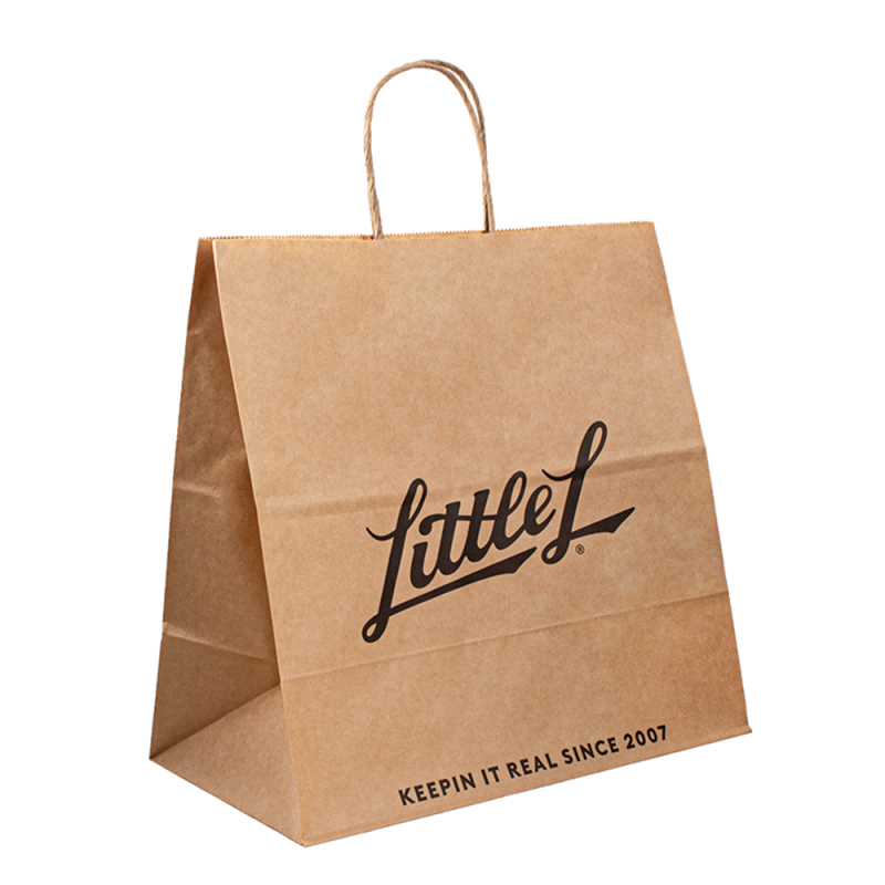 Оптовая индивидуальная роскошная подарка коричневая белая упаковка Bolsa de Papel Печатная сумка для покупок Kraft бумажные пакеты с собственным логотипом