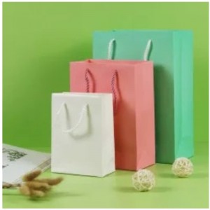 Розовый крафт -бумажный пакет