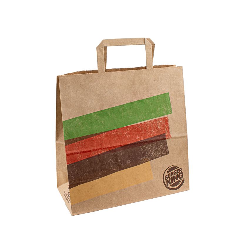 Крафт -бумага для покупок пакет пищевая упаковка пользовательские бумажные пакеты с логотипом бумажным пакетом с ручкой