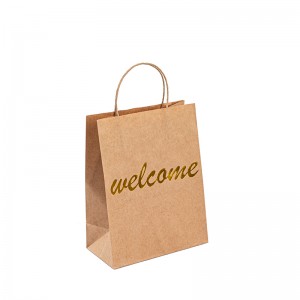 Kraft Retail Bolsas Luxury Paper Bacd с собственным логотипом Kraft Paper Bacd с ручкой
