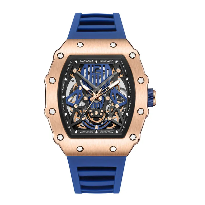 Baogela New Full Automatic Mechanical Men Watch Brand Brand Fashion Hollow Luxury Watches Мужчины водонепроницаемые часы Orange