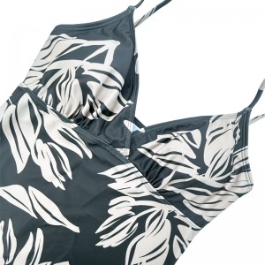 Плиссированный жилет с плиссированной с пикантией с двумя частями купальники с двумя частями