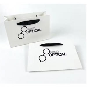 Печатные бумажные пакеты картон роскошные белые подарочные бумажные пакет с лентой для покупки с вашим собственным логотипом