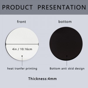 Сублимационные подставки заготовки из неопреновых квадратных круглых подставки для выпивок автомобильные подставки Сублимаци...