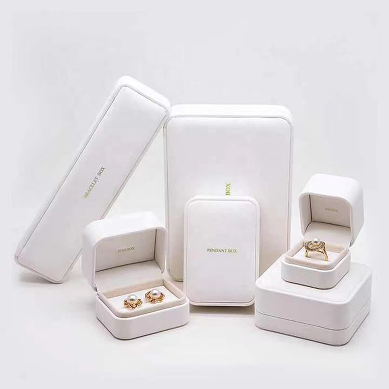 Индивидуальные кожаные роскошные браслет серьги кольцевой коробки для упаковки ювелирных украшений