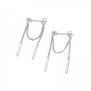 Серьги-гвоздики Hongde из стерлингового серебра 925 пробы с позолотой и кубическим цирконием