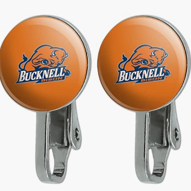 Официальный клип Bucknell Bison-На серьгах - высокий-Качественный металлический сплав, эпоксидная смола-Покрыт, нет-Пирсинг необходим, ювелирные украшения для выпускников & Поклонники