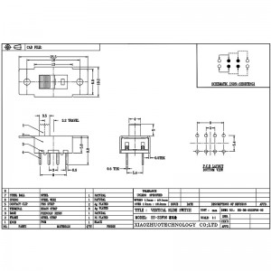 Slide Switch SS23F06 Custom-Сделал двойной-ряд 6-Пятника вертикального вакуумного чистка.